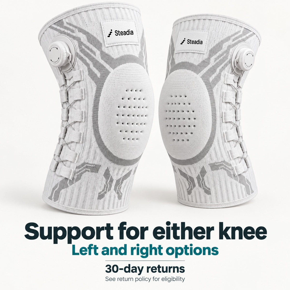 Left and right Steadia knee sleeves